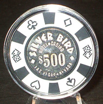 (1) $500. Silver Bird C ASIN O Chip - 1976 - Las Vegas, Nevada - £22.61 GBP