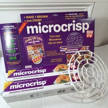 MICROCRISP Crisping Browning Wrap &amp; cooking rack Microwave As Seen on TV Vintage - £29.88 GBP