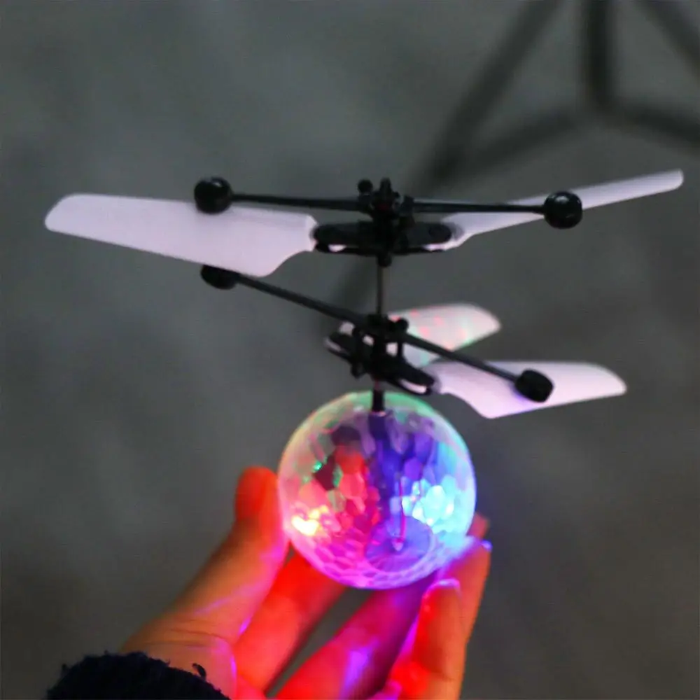Colorful Mini Drone Shinning LED RC Drone Flying Ball Helicopter Light Crystal - £9.69 GBP