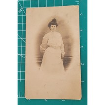 Antique Victorian Photo Pretty Lady Postcard Atlantic City Souvenir - £10.83 GBP