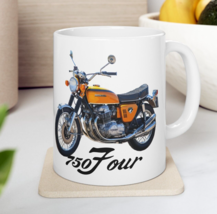 Honda CB750 Four Candy Gold Classic Japanese Motorcycle Biker Coffee Mug - £11.39 GBP