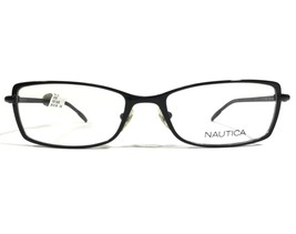 Nautica M7102 010 Eyeglasses Frames Black Rectangular Full Rim 49-16-140 - £32.88 GBP