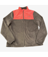 Fila Sport Fleece Jacket Women SMALL Full Zip Grey Pink Neon Pockets 38" Bust - £12.31 GBP