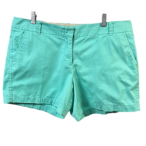 J.Crew Womens Chino Broken-In Shorts Green 100% Cotton Zipper Pocket 14 - £15.00 GBP