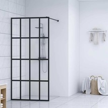vidaXL Tempered Glass Walk-in Shower Screen, 35.4"x76.8", Transparent Design - $253.99