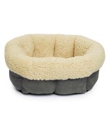 Cat Beds Grey Berber Lined Circle Bolster Sides Snuggle Small Pet Cushio... - $556.04 MXN