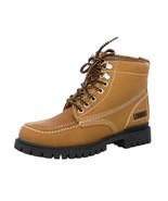 Mens Tan Work Boot Genuine Leather Slip Resistant Laces Soft Toe Size 11... - $1,130.65 MXN