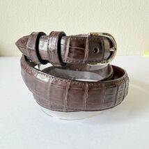 Rod Patrick Men's Western Belt Brown 1.25 " Genuine Fuscus Caiman Leathe... - $247.50