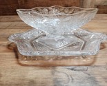 Vintage Indiana Glass Company Tiara Style 4-Piece Creamer &amp; Sugar Set Wi... - £19.42 GBP