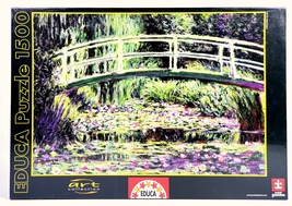 1500 pieces Jigsaw Puzzles Educa Borras White Water Lilies, Claude Monet... - $55.00
