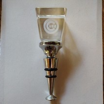 Chicago Cubs Baseball Bottle Stopper Lighted Glass With Metal Base MLB S... - £11.23 GBP