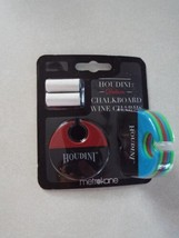 Metrokane Houdini Chalkboard Wine Glass Stemware Charms Set Of 6 New - £4.74 GBP