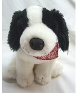 Anico BLACK &amp; WHITE SPANIEL DOG W/ BANDANA 7&quot; Plush STUFFED ANIMAL TOY NEW - $25.69 CAD