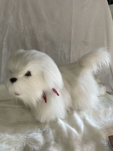 Primary image for vtg Interactive Dog soft sounds Walking Pup Furreal white Maltese Hasbro lifelik