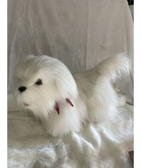 vtg Interactive Dog soft sounds Walking Pup Furreal white Maltese Hasbro... - £25.76 GBP