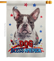 Patriotic Gray Boston Terrier House Flag Dog 28 X40 Double-Sided Banner - £29.44 GBP