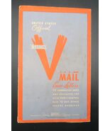 Vtg US WWII V Mail Envo Letters Combination Sheets And Envelopes Oversea... - $28.01 CAD
