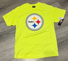 Pittsburgh Steelers Neon Green NFL Team Apparel Short Sleeve Graphic T Sz L NWT - $13.78