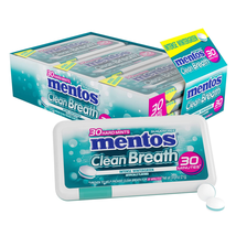 Mentos Clean Breath Hard Mints Sugar Free Candy, Wintergreen, (Pack of 12) - £19.54 GBP