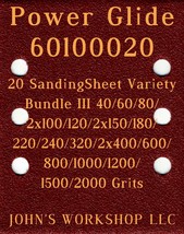 Power Glide 60100020 - 17 Different Grits - 20 Sheet Variety Bundle III - $19.99