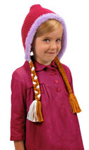 Walt Disney&#39;s Frozen Anna Deluxe Knit Snow Cap Hoodie Hat and Braids, NEW UNUSED - £12.34 GBP