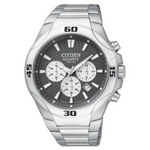 Citizen AN8020-51H Men&#39;s Quartz Black Dial Stainless Steel Watch NEW IN BOX - £102.84 GBP