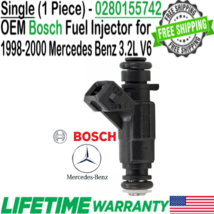 OEM Bosch x1 Fuel Injector for 1998-2000 Mercedes Benz 2.8L &amp; 3.2L V6 0280155742 - $37.61