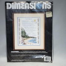 Dimensions Footprints Stamped Counted Cross Stitch Kit 3102 VTG 1998 Sealed - £15.10 GBP