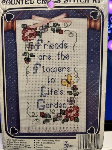 Friends are the Flowers in Life&#39;s Garden - Cross Stitch Kit - $12.75