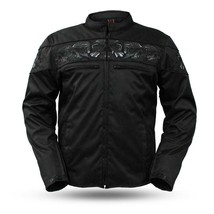 Men&#39;s Motorcycle Leather Jacket Cordura Water Repellent Biker Jacket - £127.86 GBP