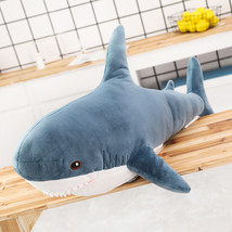 Shark Plush Toy Soft Stuffed Speelgoed Animal Reading Pillow For Birthday Gifts  - £10.16 GBP