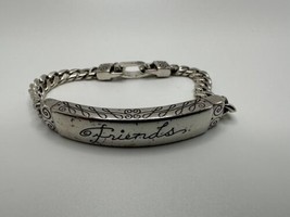 Brighton Friends Classic ID Bracelet Silver 7” - $38.41