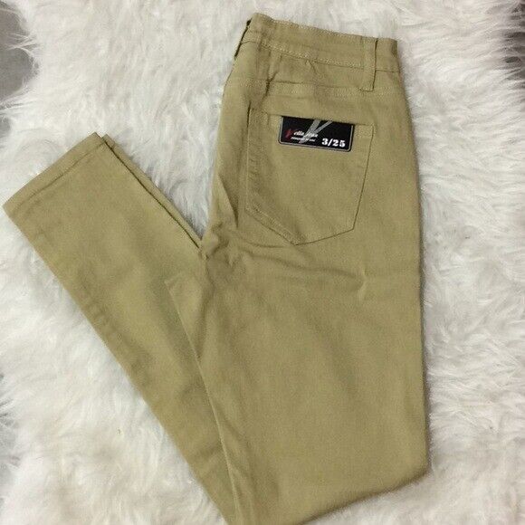 Vella Jeans tan khaki color skinny denim jeans Juniors Size 5 26 NWT - $16.82