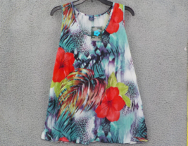 Hibiscus Collection Tinas Creation Shirt Sz L Sleeveless Hibiscus Flower Hawaii - $14.99