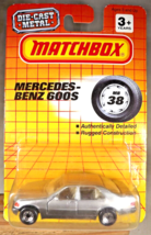 1990 Matchbox MB38 Die-Cast Metal MERCEDES-BENZ 600S Silver w/Chrome 8Do... - $37.00