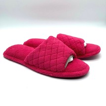 Beverly Rock Womens Slippers Slides Slip On Fuzzy Quilted Pink Size 10.5-11 - £15.37 GBP