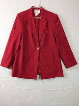 Mary Kay By Brookhurst Womens Jacket Size 12R Polyester Blend Red - $24.68