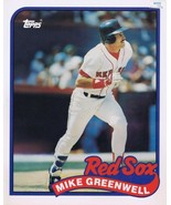 ORIGINAL Vintage 1989 Topps 9x11&quot; Baseball Card Folder Mike Greenwell Re... - £7.77 GBP