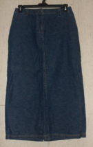 Excellent Womens Christopher &amp; Banks Long Distressed Denim Skirt Size 8 - £30.02 GBP