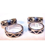 12 BLACK DIAMOND WEDDING BAND RING adult jewelry novelty mens ladies bul... - $351.02 MXN