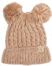 Taupe - Toddler Kids Girl&amp;Boy Cute Knit Hat Beanie CapPom Crochet  - £19.16 GBP