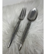 Vintage Sasaki Lisa Jenks Harlequin Serving Set Fork &amp; Spoon 9-1/2” - $1,311.55 MXN