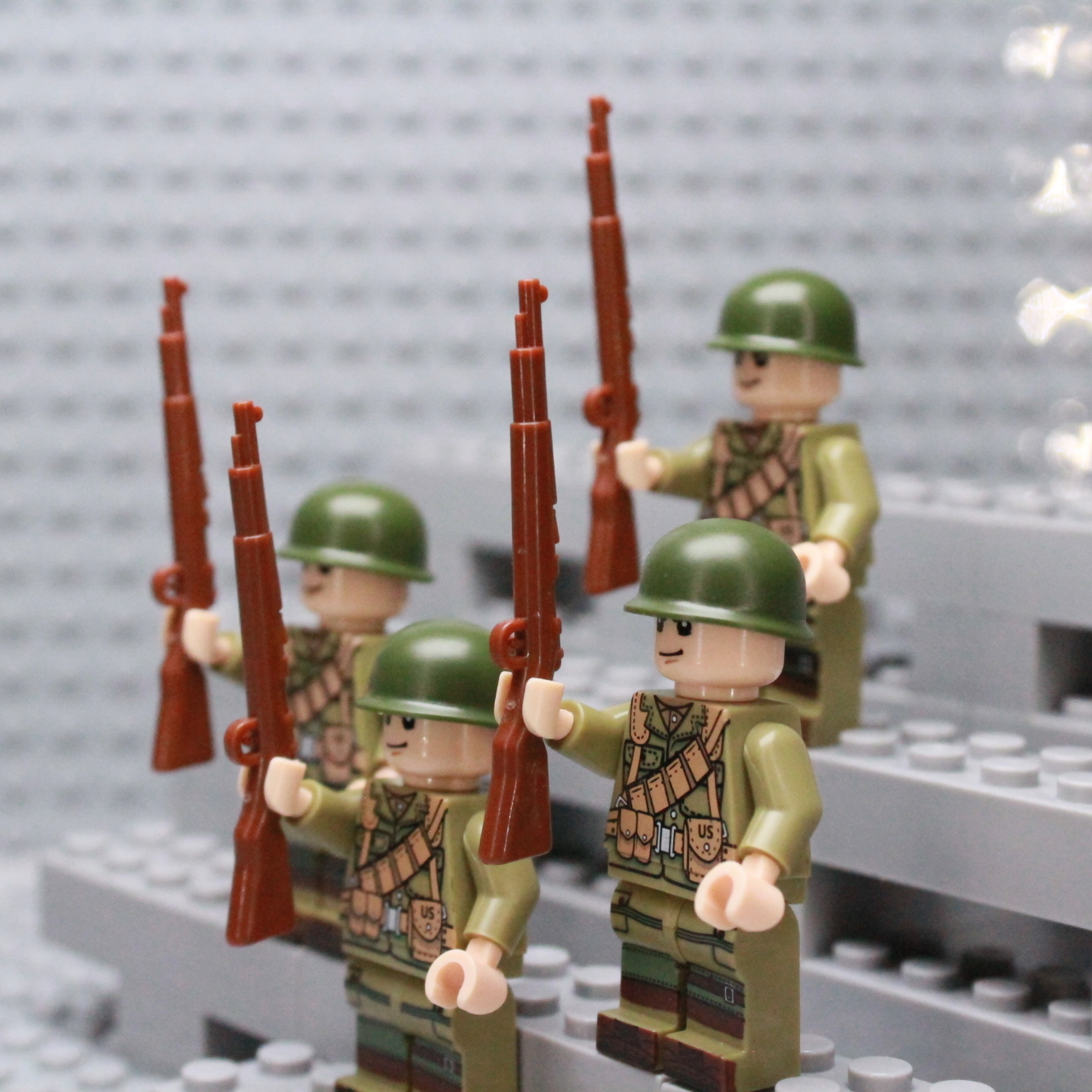 4pcs America Army WWII Soldiers Minifigures