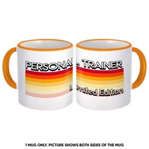 For Personal Trainer Limited Edition : Gift Mug Colorful Stripes Gym Sport Activ - £12.70 GBP