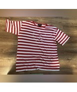 Vtg Y2k 90&#39;s D‘toch Sport Wear Sailor White Red Stripes Logo Top Women S... - €21,11 EUR