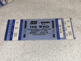 THE WHO UNUSED 1982 CONCERT TOUR TICKET ROGER DALTREY PETE TOWNSHEND WMM... - $12.98