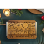 Christmas Cutting Board Wood Serving Tray Engraved Christmas Cutting Board - £11.78 GBP