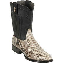 Los Altos Natural Handmade Genuine Python Snake Roper Round Toe Cowboy Boot - £275.21 GBP+