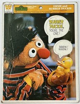 Sesame Street Earnie &amp; Rubber Duckie Frame Tray Puzzle 1976 Jim Henson M... - $8.97