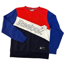 Reebok Kids Colorblock Long Sleeve Crew Neck Sweatshirt, Size L 10/12 NWT - £15.94 GBP